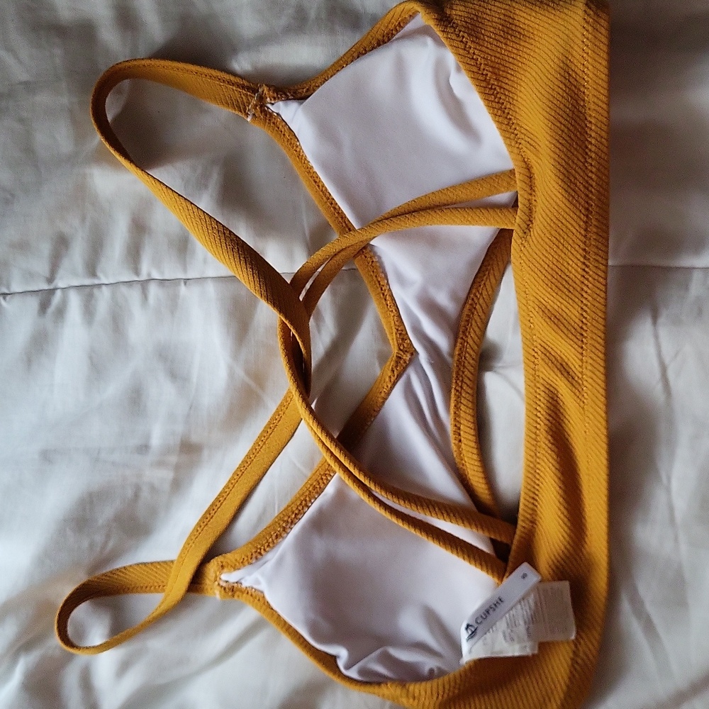 Mustard Yellow Bikini Top size S - Picture 4 of 5
